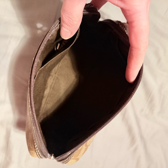 Coach Brown Signature Make-Up Bag - Picture 6 of 7
